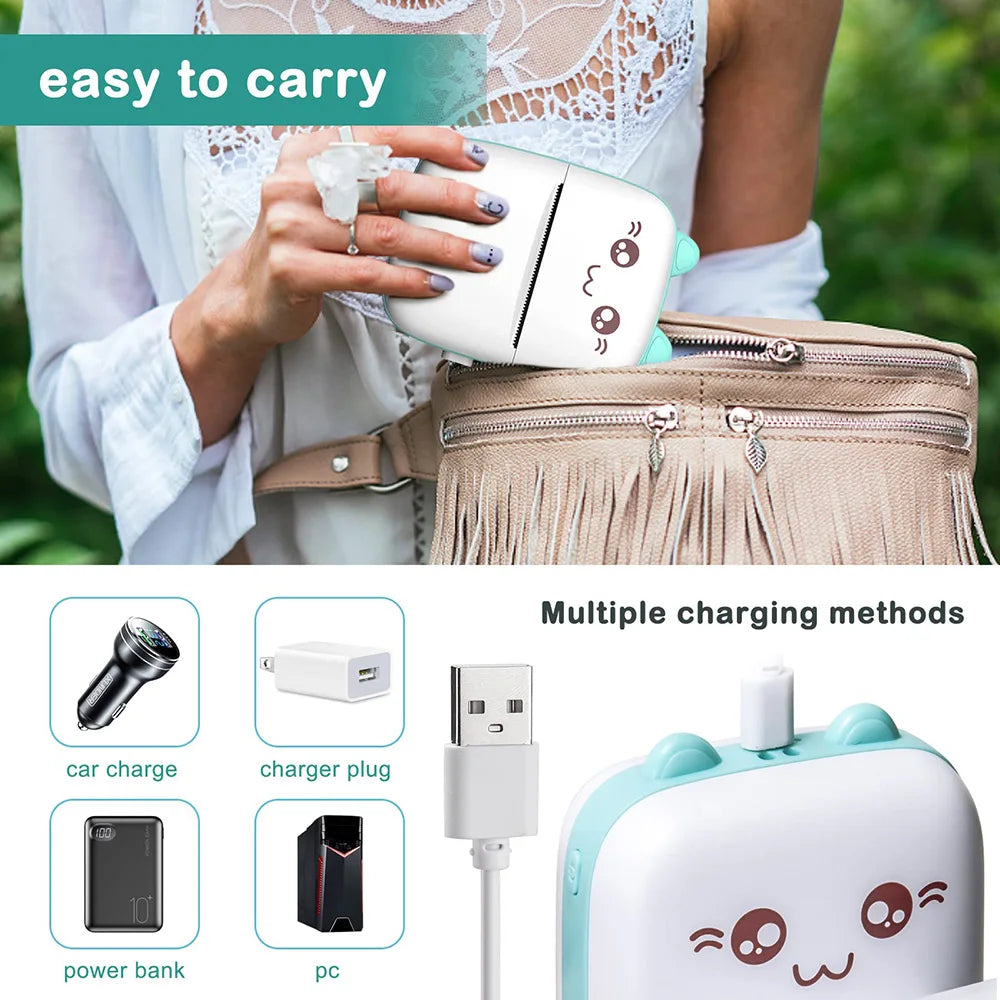 Mini Imprimante Thermique Bluetooth Portable