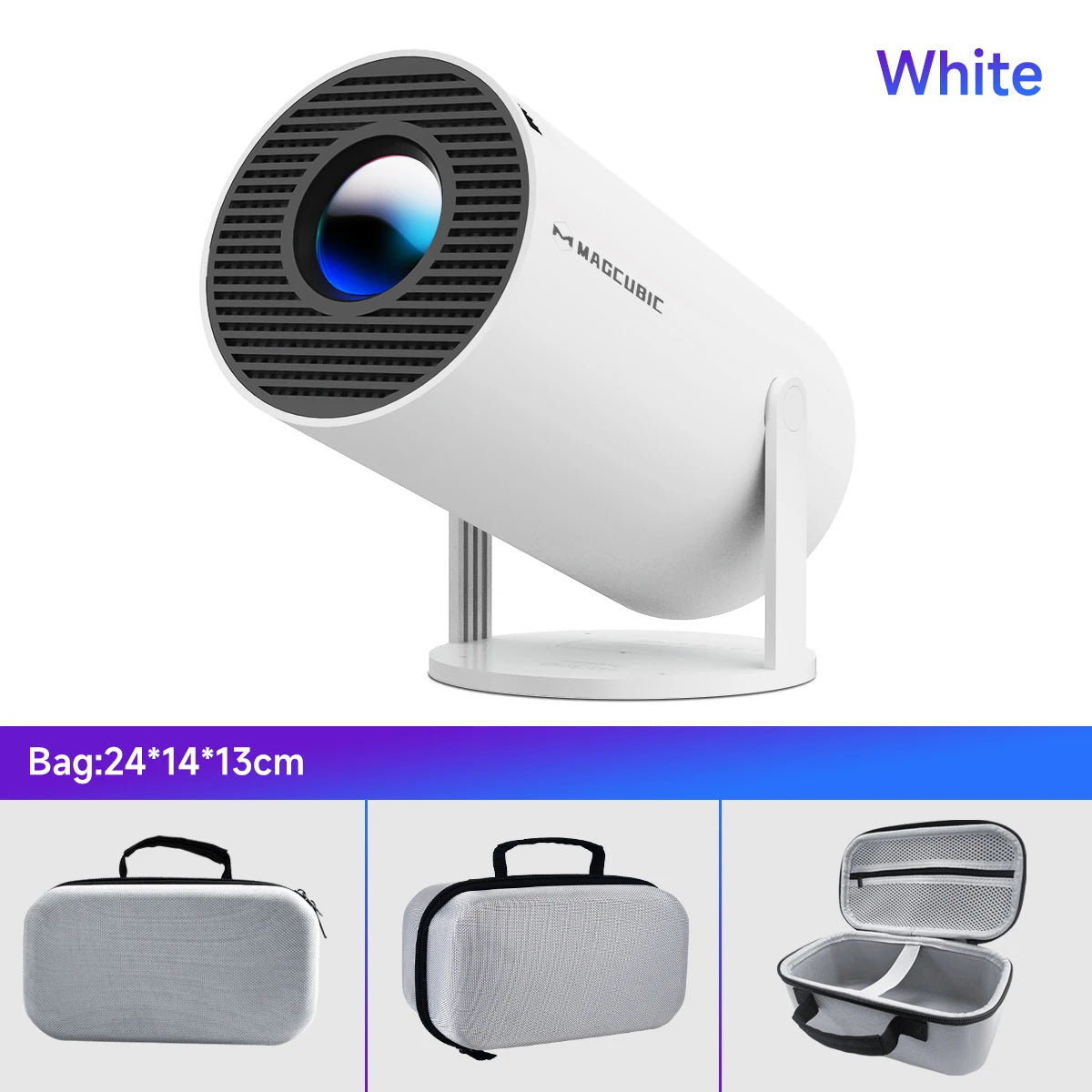 Projecteur HY300 Pro 2026 – WiFi 6, Bluetooth 5.0, 1080P/4K avec correction trapézoïdale automatique