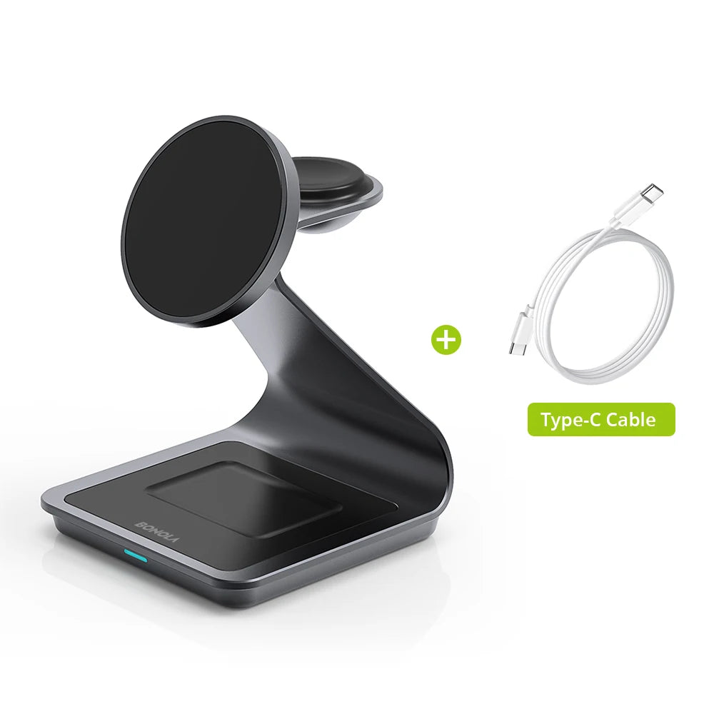 Station de Charge Sans Fil 3-en-1