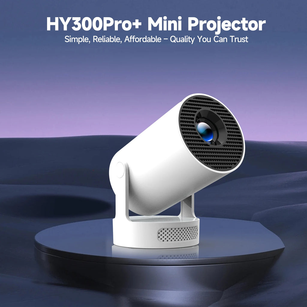 Projecteur HY300 Pro 2026 – WiFi 6, Bluetooth 5.0, 1080P/4K avec correction trapézoïdale automatique